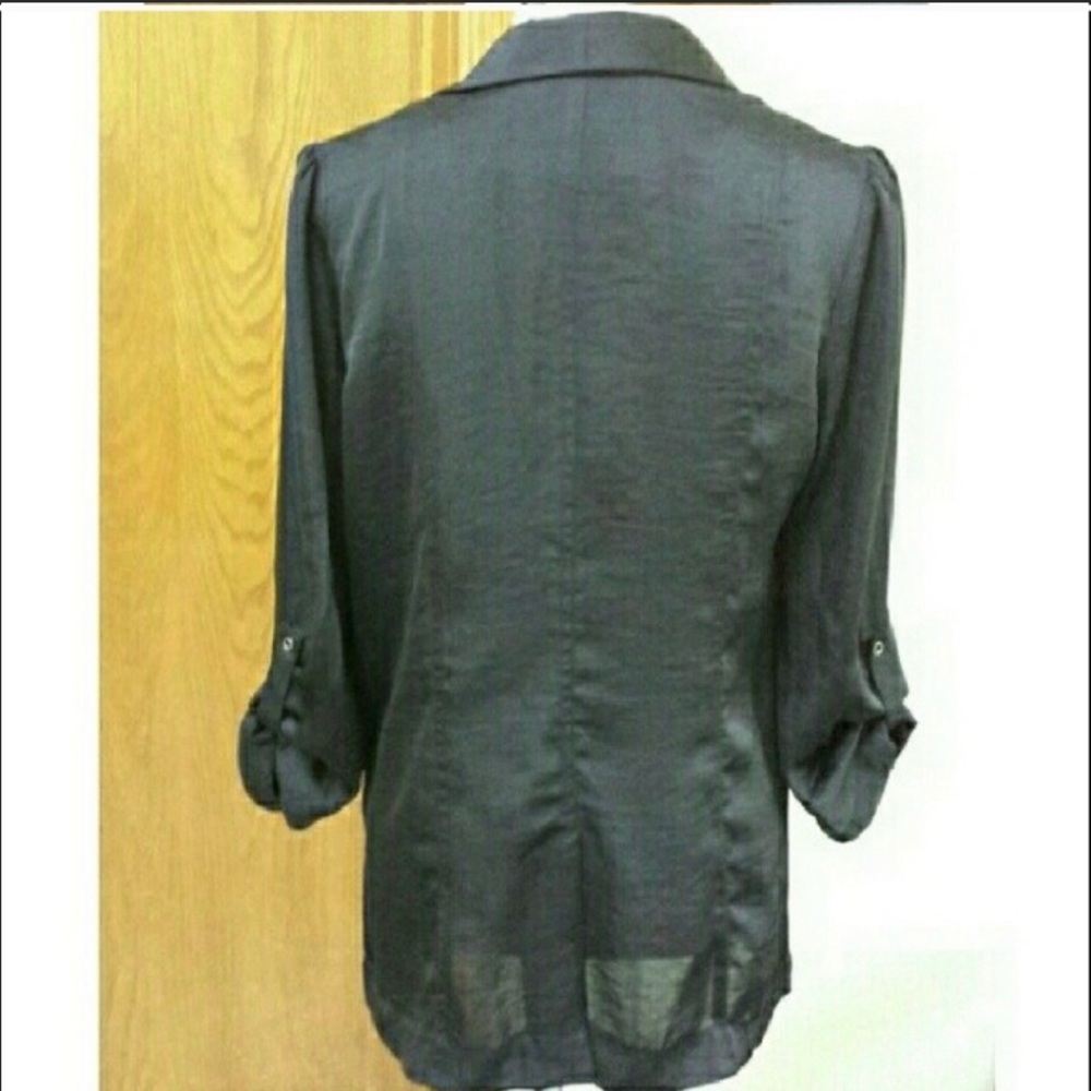 BCBGeneration Long Black Lightweight Jacket - Picture 2 of 4